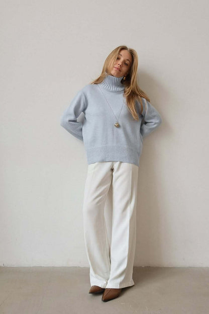 Oversized Color Turtleneck Sweater
