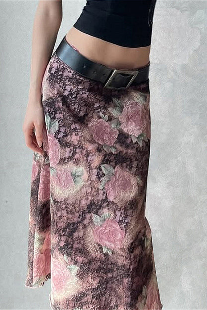 Print Bodycon Maxi Skirt