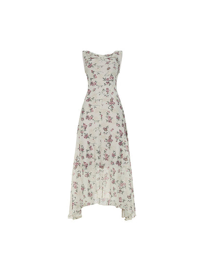 Beige Y2k Irregular Holiday Style Maxi Dress