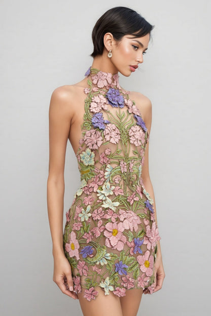 Gloria Embroidered Mini Dress
