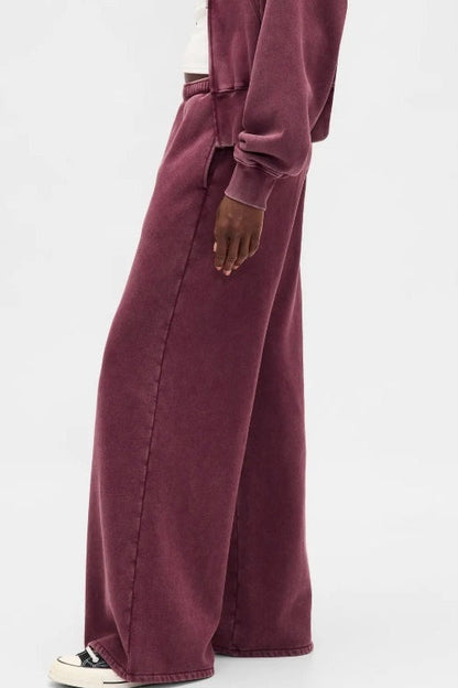 Retro Hooded Zipper Loose Two Piece Set