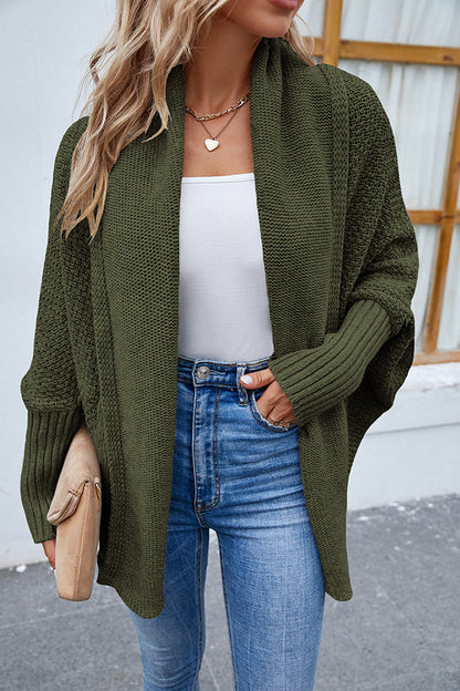 Fidovit Round Neck Dolman Sleeve Cardigan