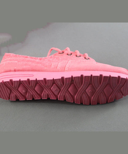 Simple Blue Cotton Fabric Flat Shoes for Cross Strap Flat Shoes