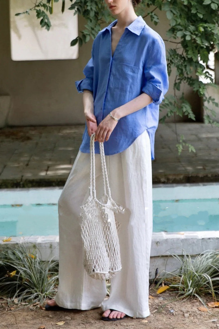 Minimalist Vibe Linen Loose-fit Blouse