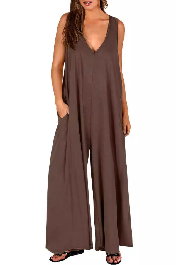 Fresh Pocket Jumpsuit Thin Jumpsuit