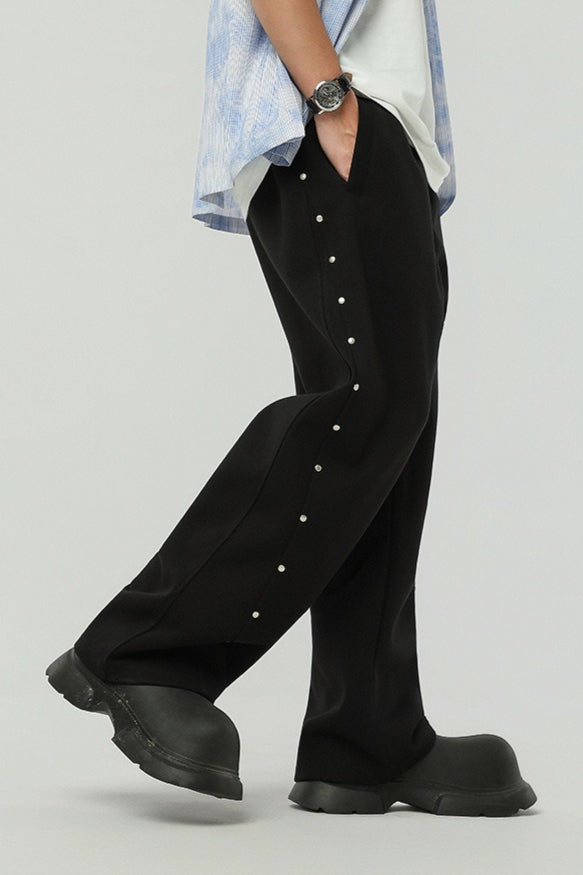 Rivet Drawstring Sweat Pants