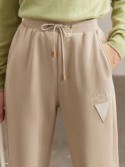 Minimalism Ankle-length Straight Sweatpants