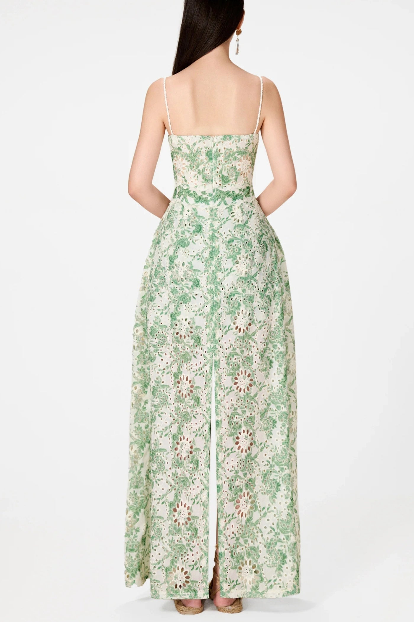 Abetzi Embroidered Shorts & Maxi Dress Set - Green