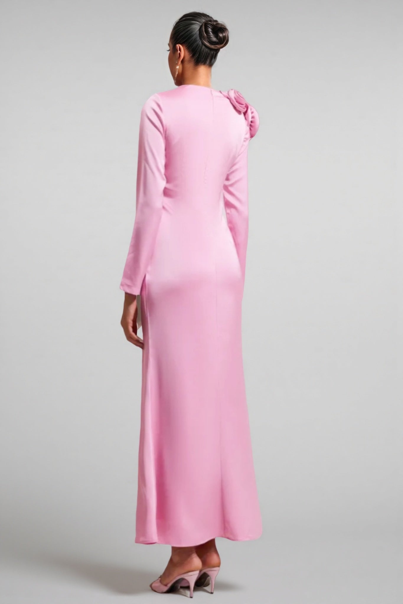 Samala 3d Satin Maxi Dress