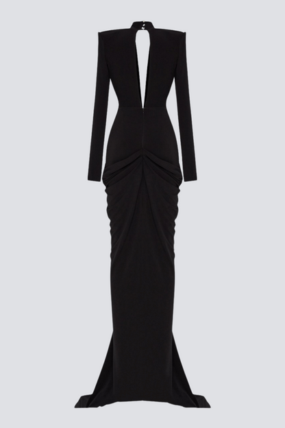 Agata V-neck Ruched Maxi Dress