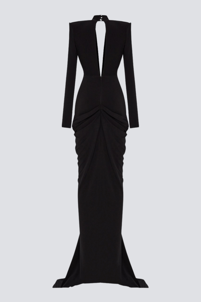 Agata V-neck Ruched Maxi Dress