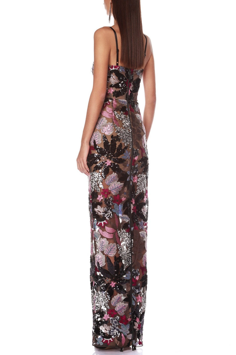 Aislinn Sequin Embroidered Maxi Dress