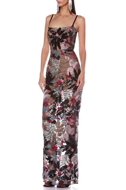 Aislinn Sequin Embroidered Maxi Dress