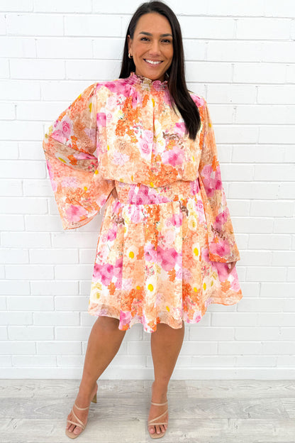 Bell Sleeve Midi Dress