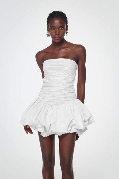 Amerigo Ruch Strapless Mini Dress in White