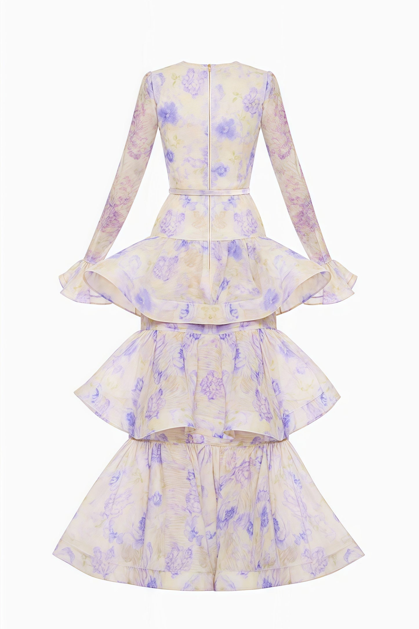 Olenf V-neck Printed Cake Maxi Dress