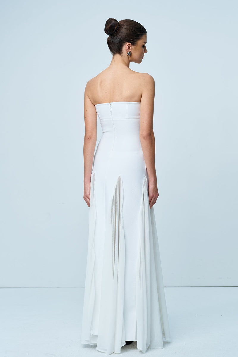 Aniyah Strapless Deconstruct Maxi Dress