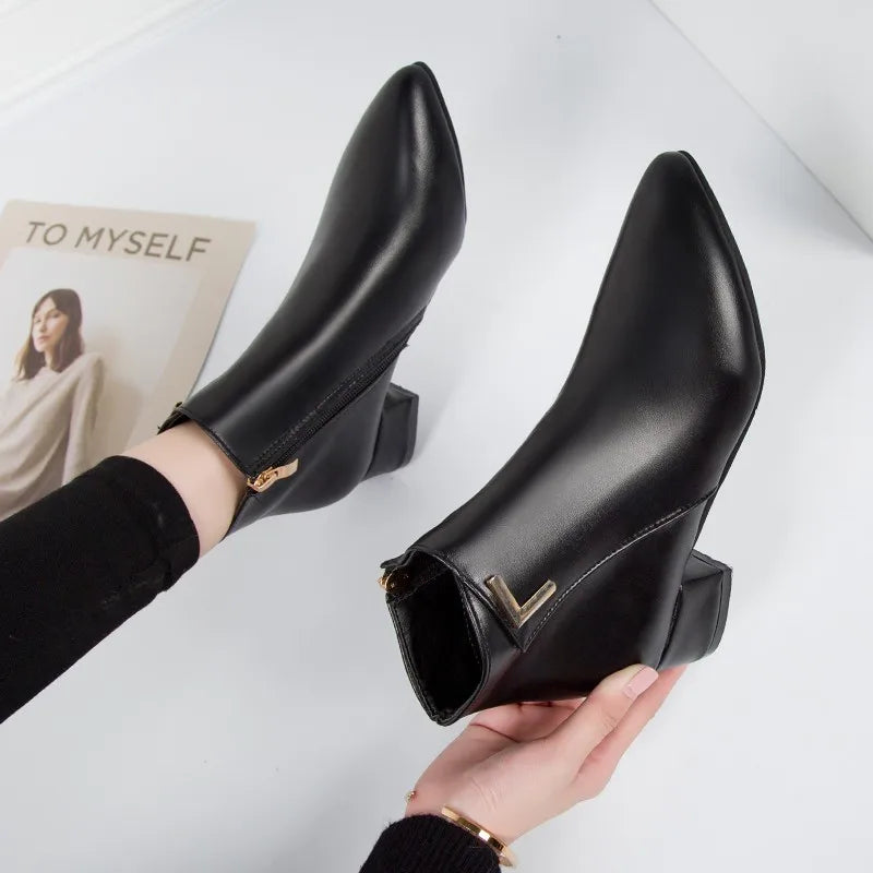 Autumn Winter Fashionable Waterproof Comfortable Soft Bottom Platform Ankle Boot