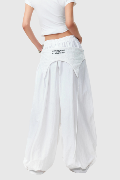 Anouk Asymmetric Deconstruct Wide Pants in White