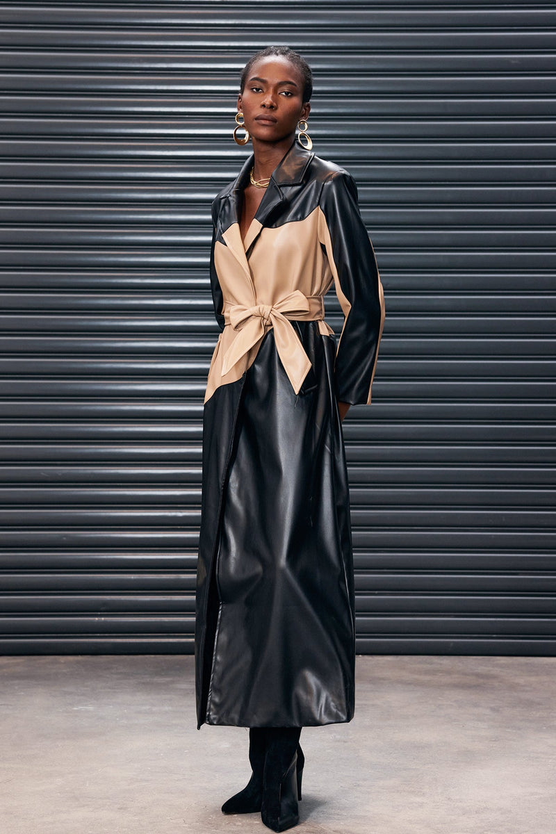 Antioco Deconstruct Lace Up Leather Coat