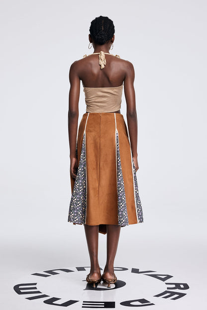 Aoko Suede Split Skirt