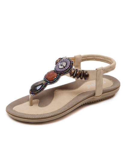 Siketu | Apricot Marble Beaded Sandal