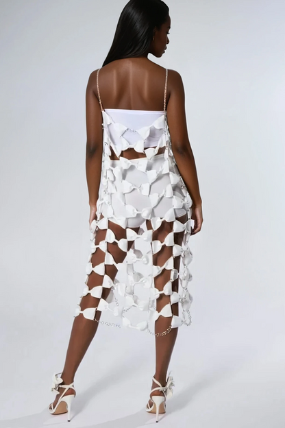 Ardalion Bow Chain Cutout Midi Dress