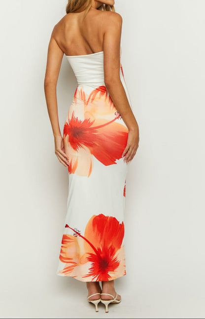 Pippa White Print Maxi Dress