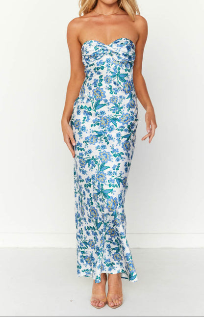Ariana Blue Formal Maxi Dress