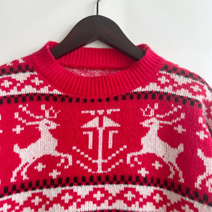 Reindeer Printed Christmas Sweat Sweater