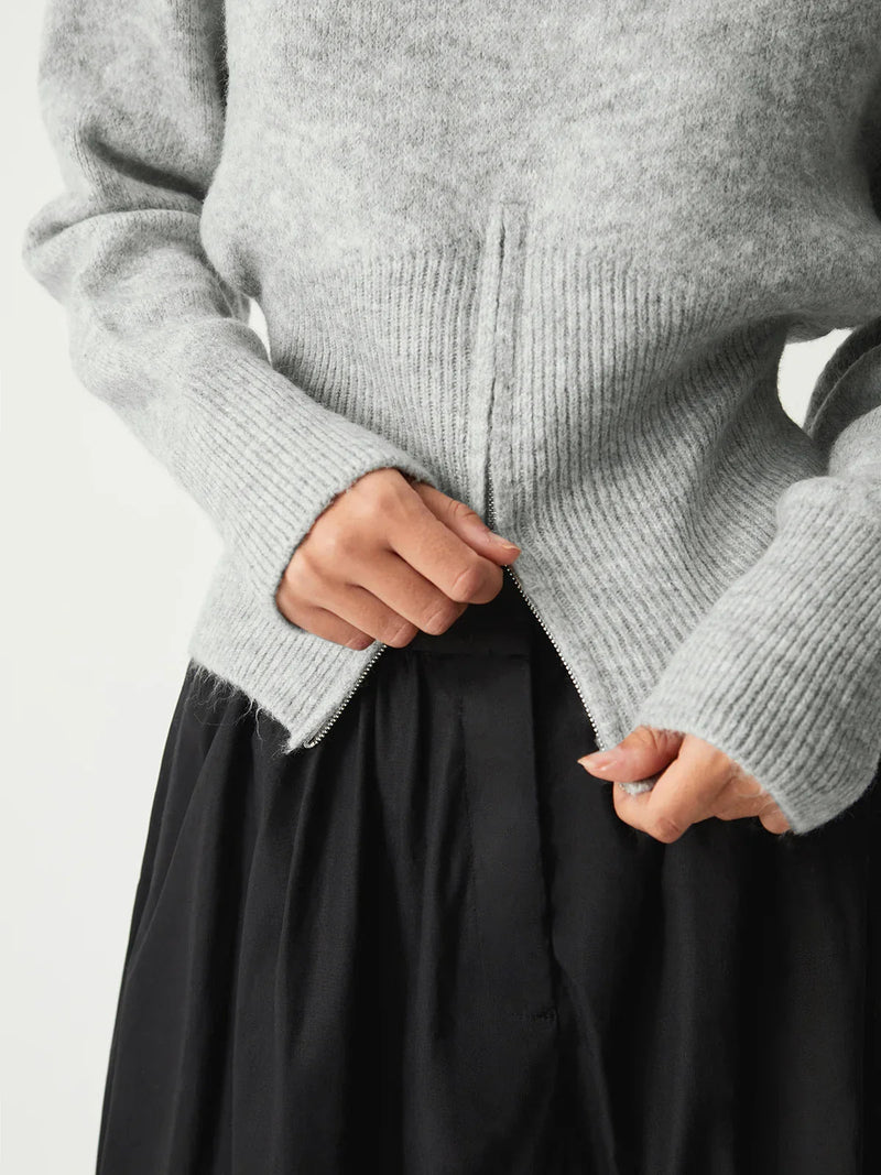 Style Half Zip Fuzzy Sweater