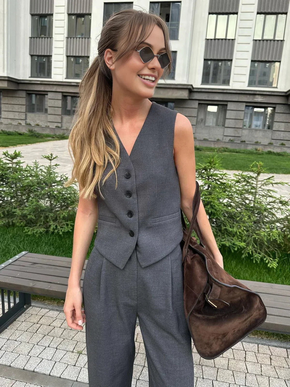 Style Vest & Pants Matching Suit