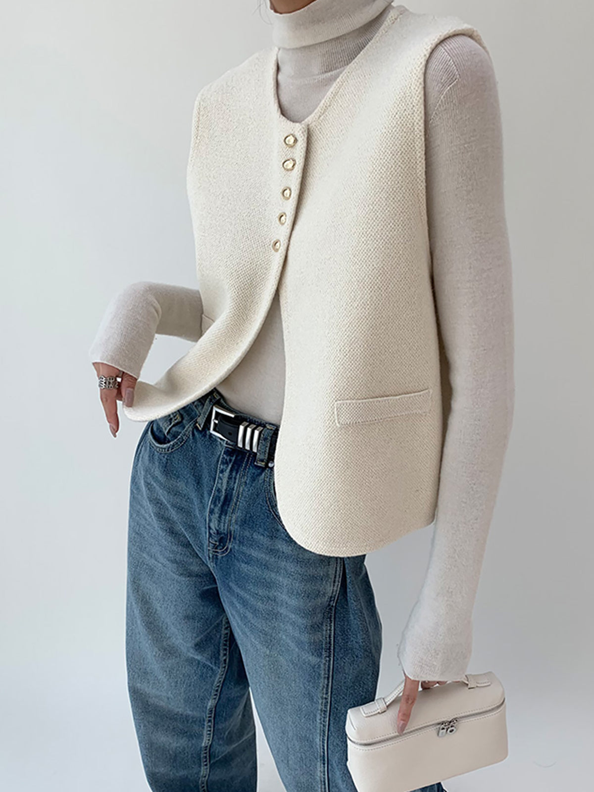 Split Sweater Vest