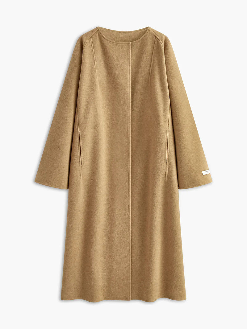 Minimalist Style Wool Long Coat