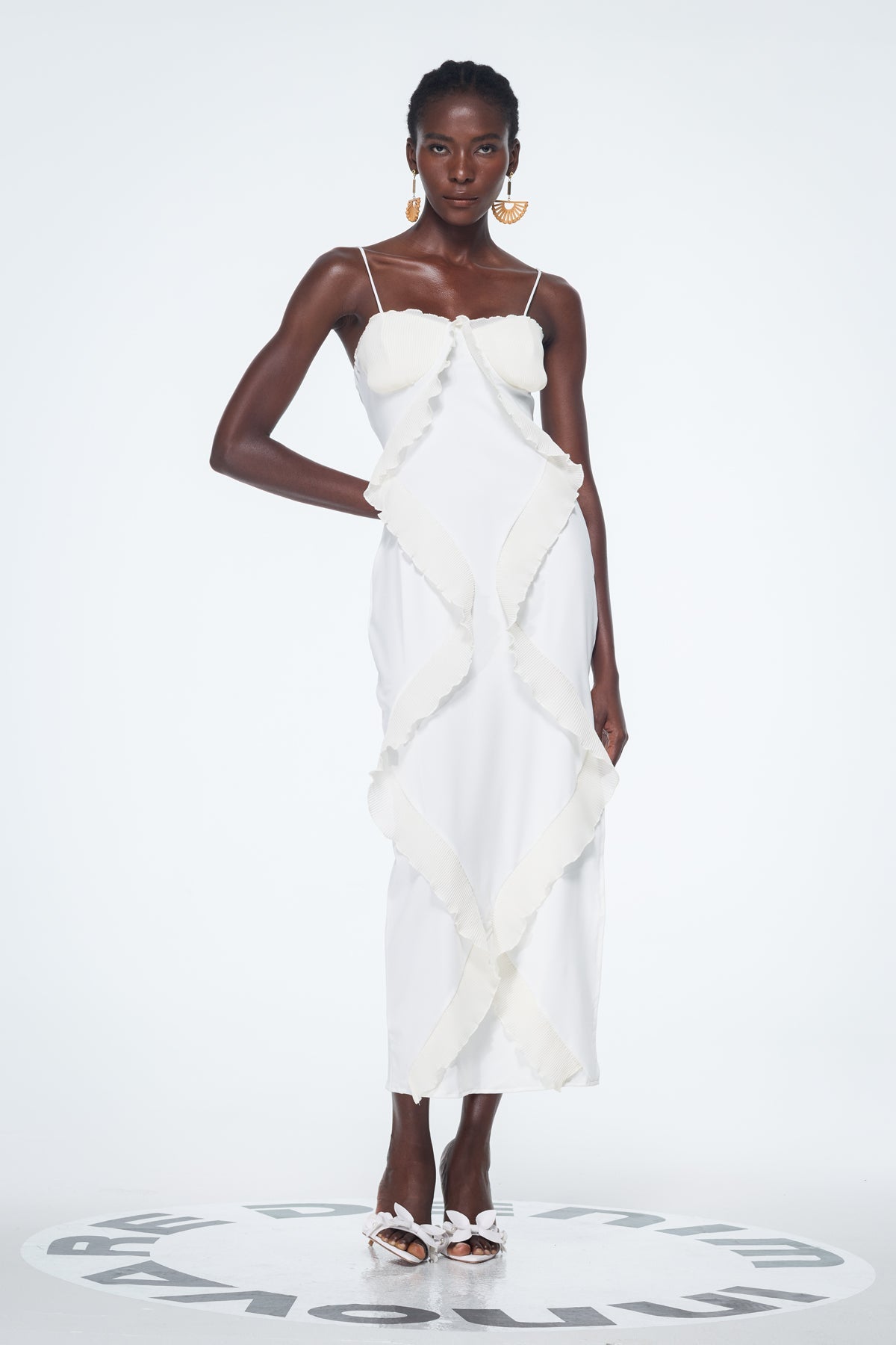 Bachtiar Spaghetti Split Maxi Dress
