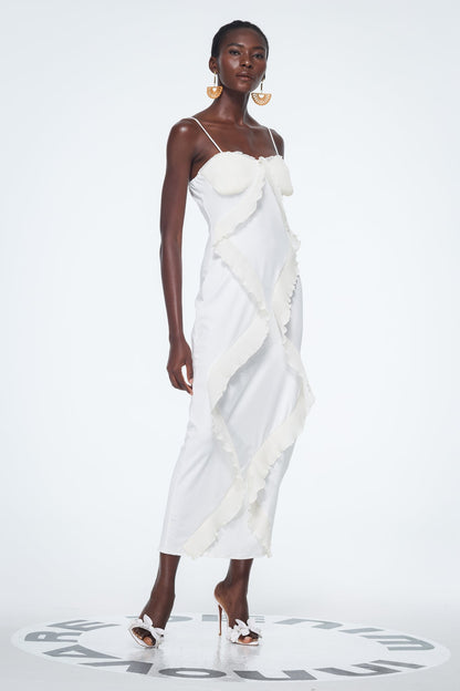 Bachtiar Spaghetti Split Maxi Dress