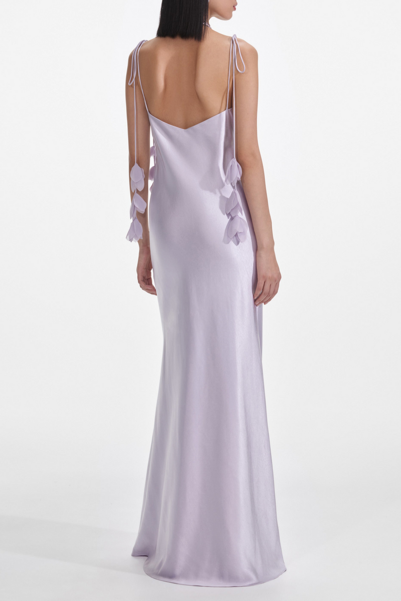 Bahari Ribbon Satin Maxi Dress
