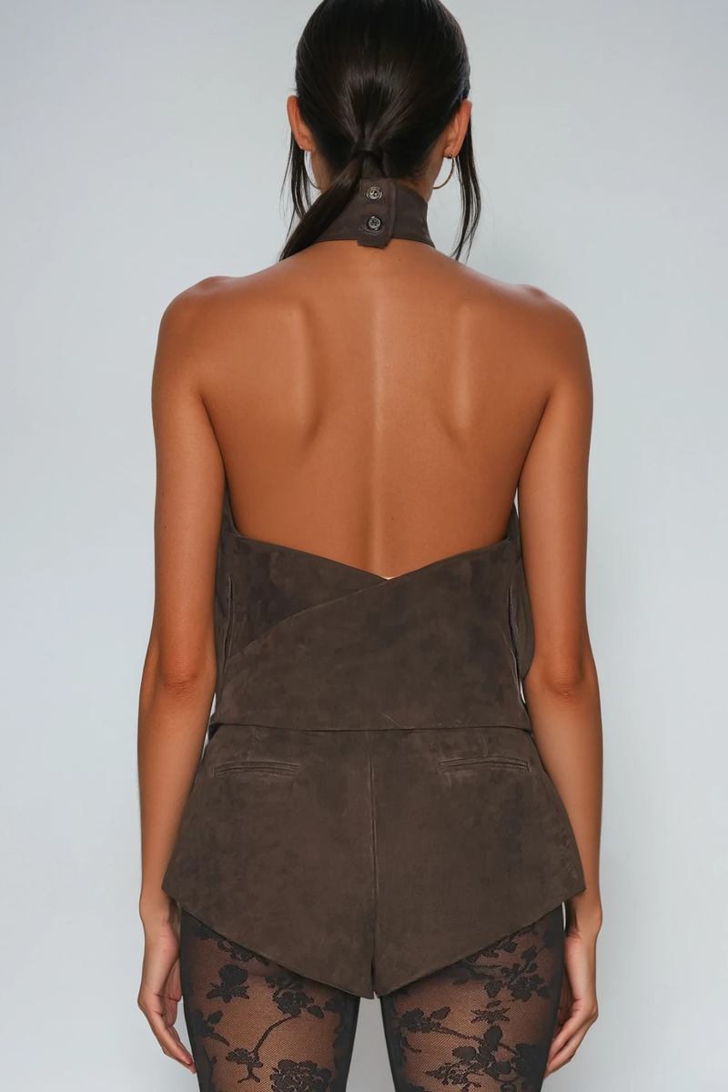 Bartolomea Suede Buckle Mini Pants