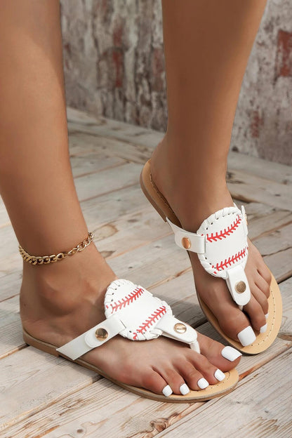 Baseball Flip-flop Flat Sandals