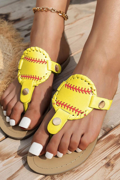 Baseball Flip-flop Flat Sandals