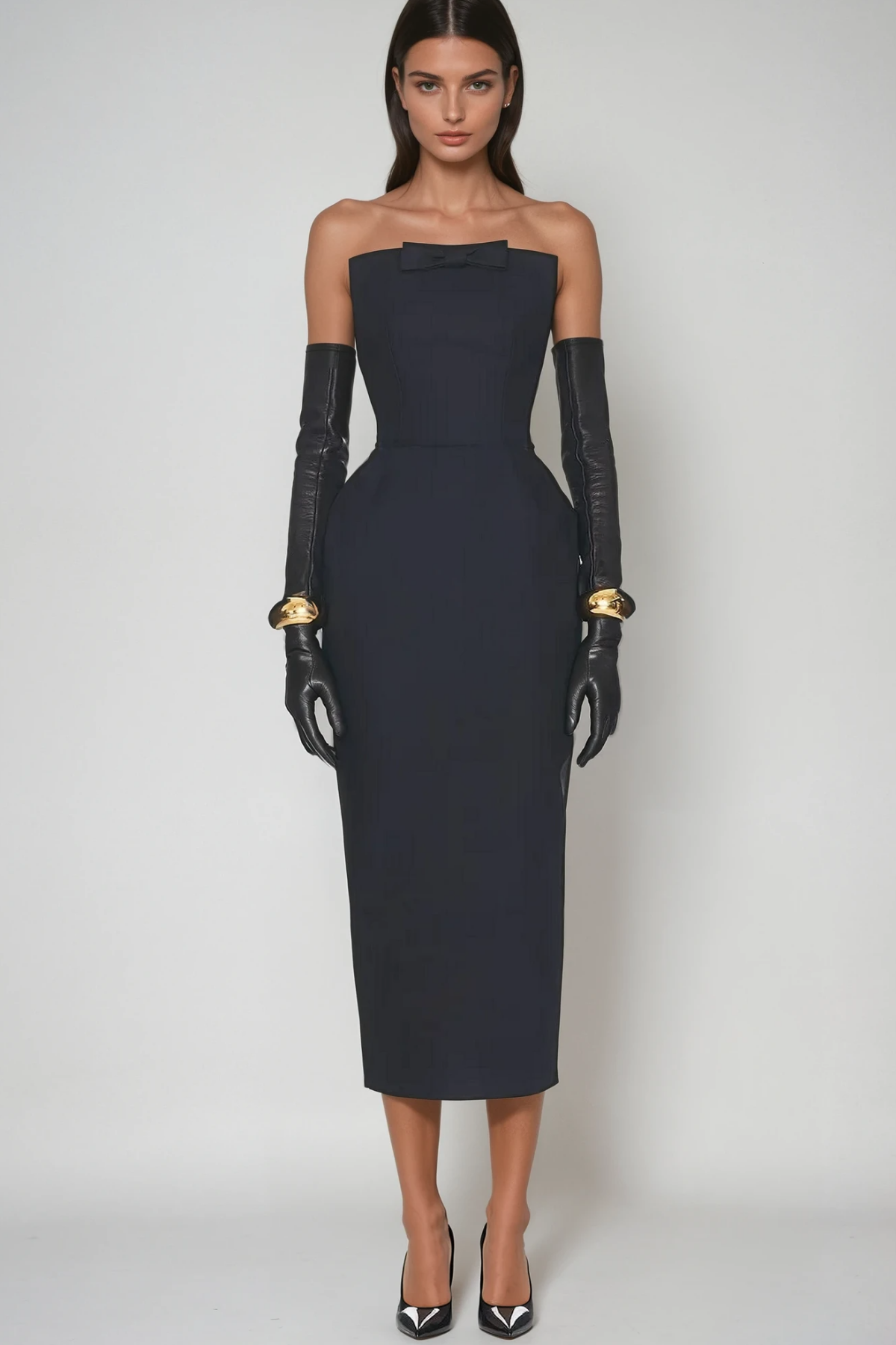 Bastien Strapless Maxi Dress in Black