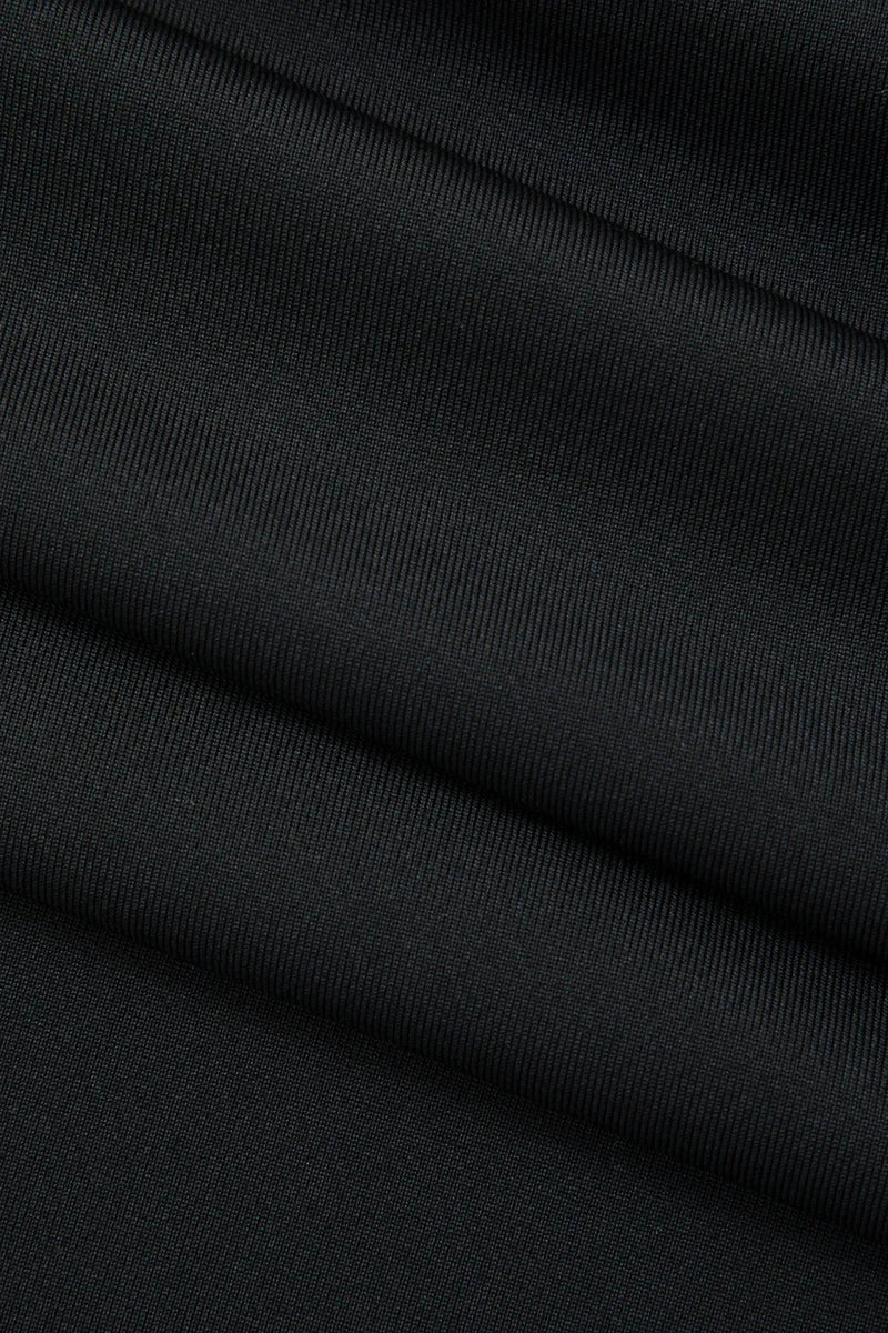 Bayley Black Ruffle Hem Ruched Tube Maxi Dress