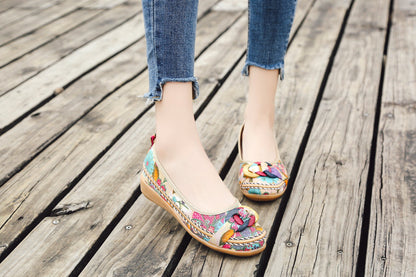 Ring and Trap Head Canvas Sip on Flats - Cactus Rose