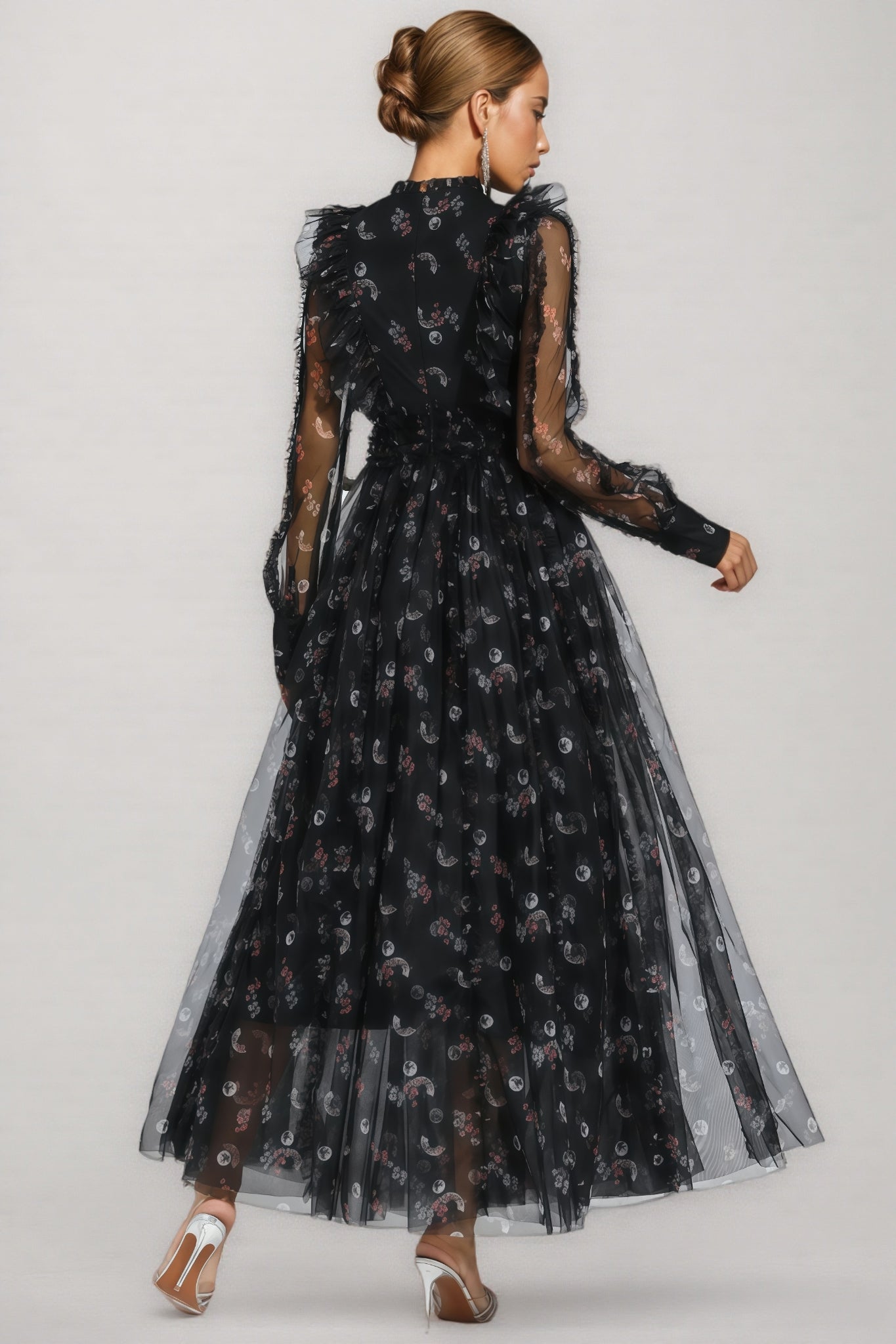 Cadence Black Long Sleeve Maxi Dress