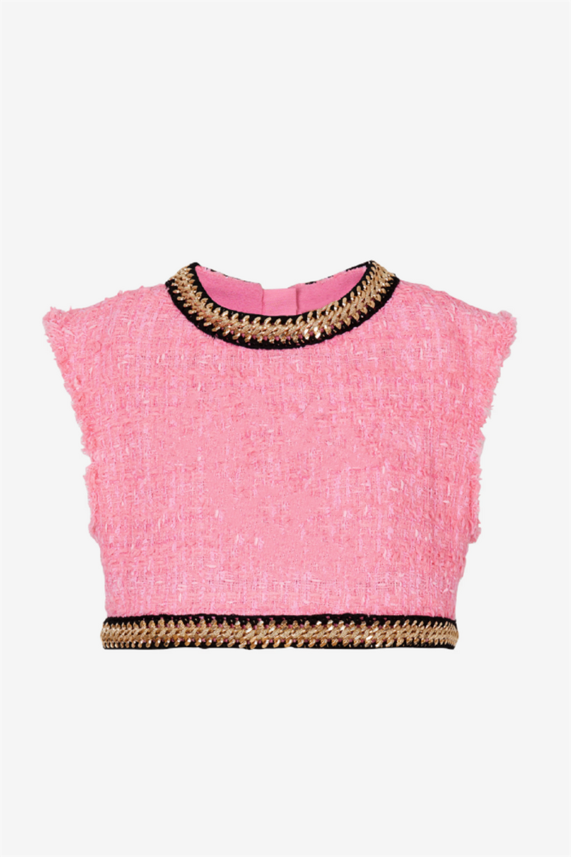 Betty Tweed Chain Skirt