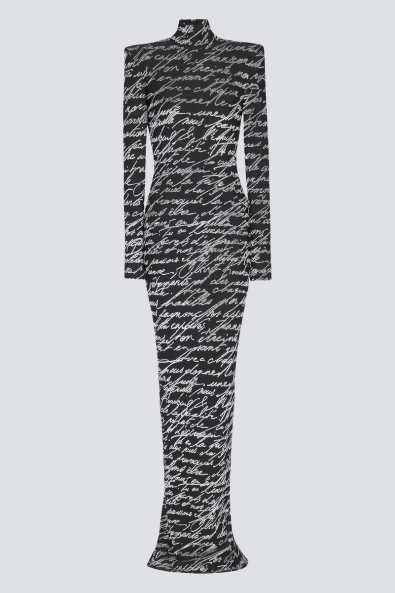 Bexley Print Velvet Long Sleeve Maxi Dress