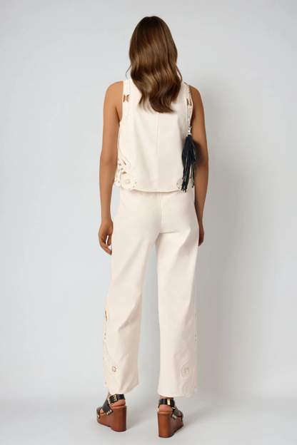 Bhavana Embroidered Cutout Pants Set