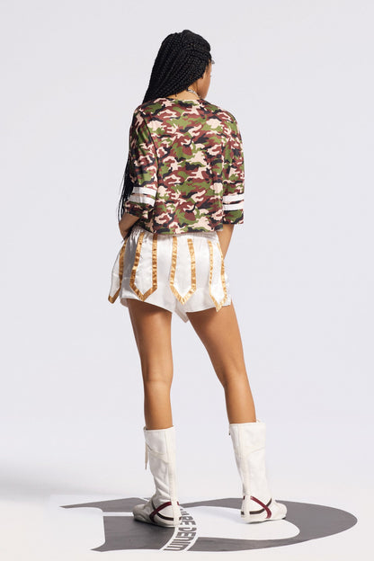 Bila Ruch Satin Mini Skirt