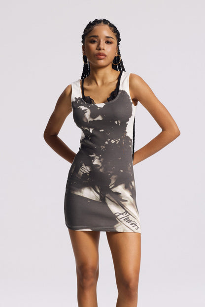 Birthe Print Tank Top Mini Dress