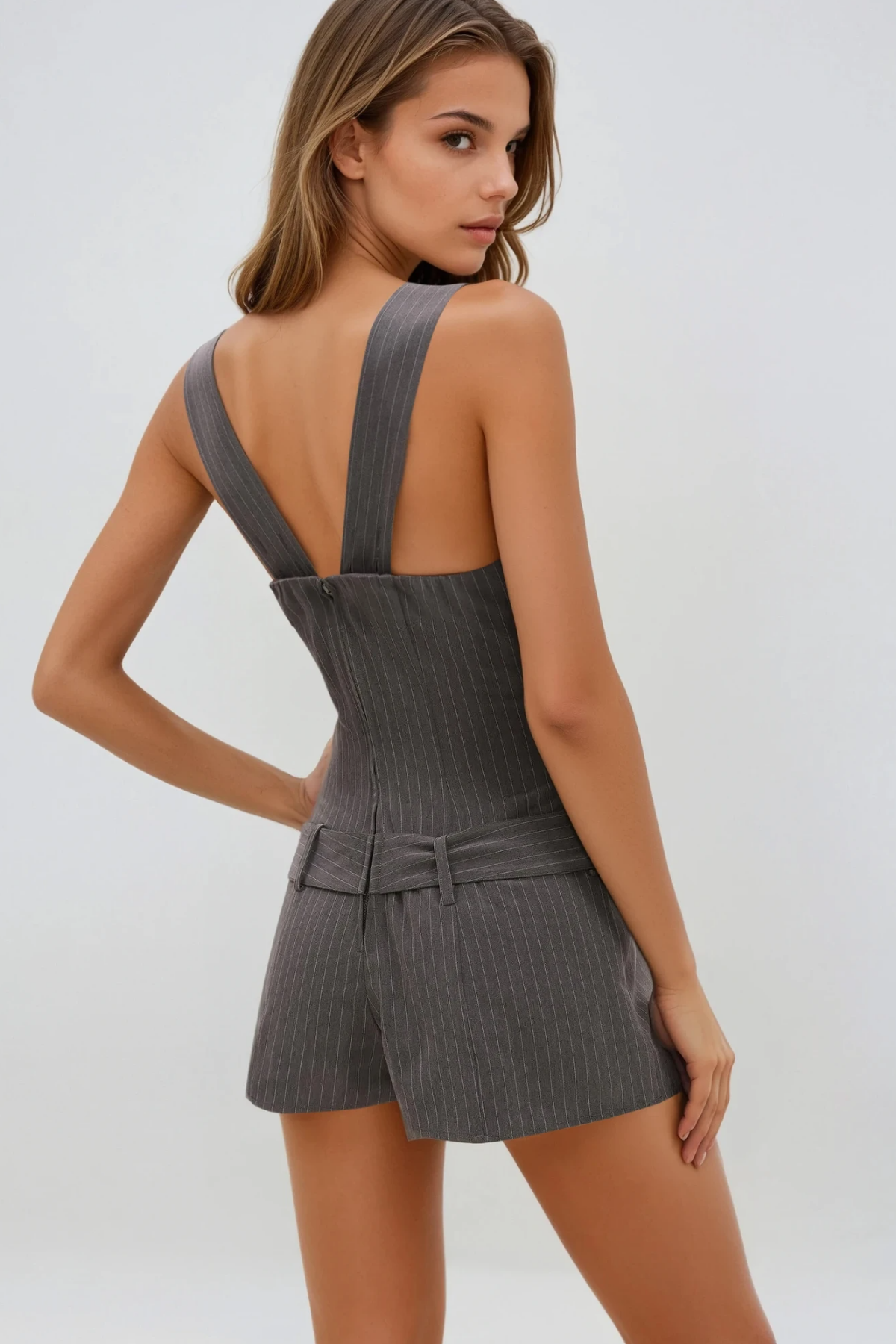 Bjarni Stripe Buckle Jumpsuit